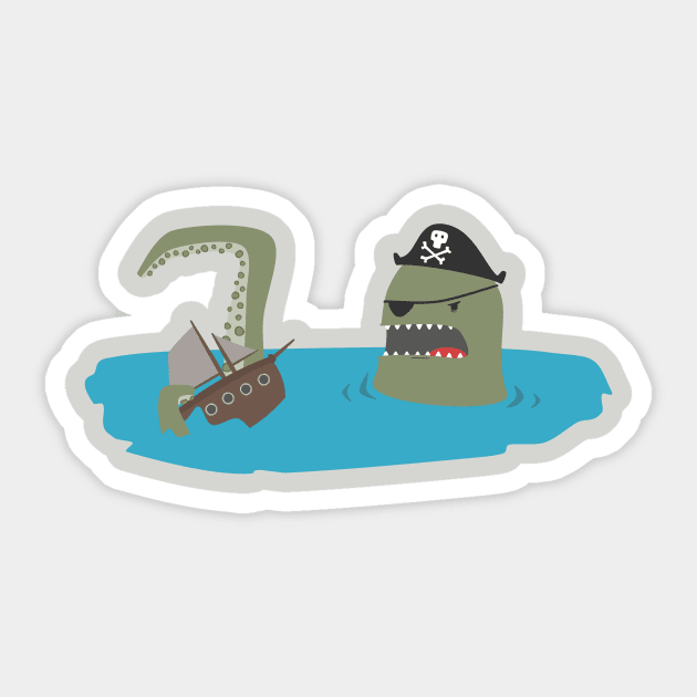 The might kraken Sticker by imjustmike